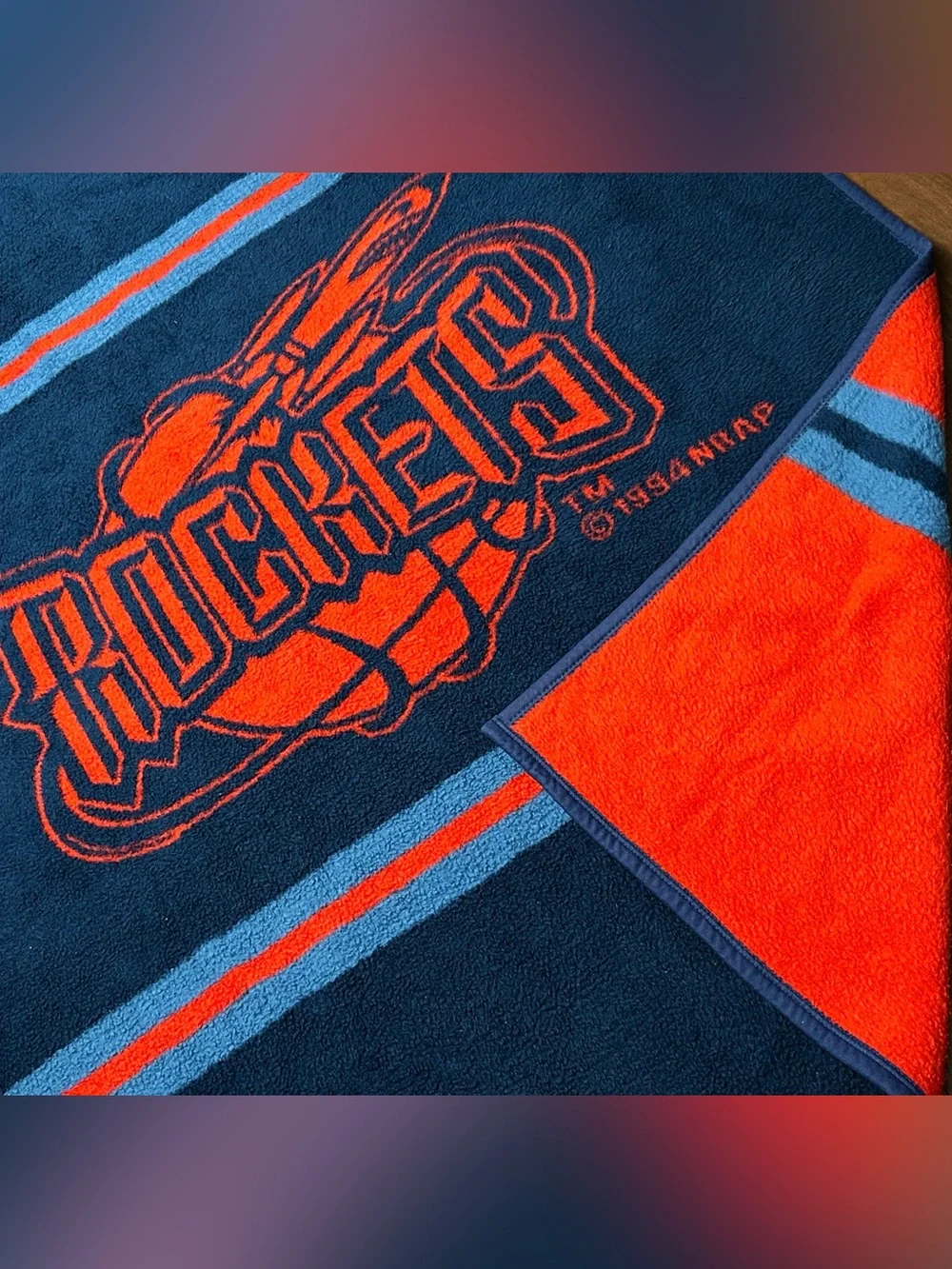 Houston Rockets Navy and Red Team Throw Blanket by